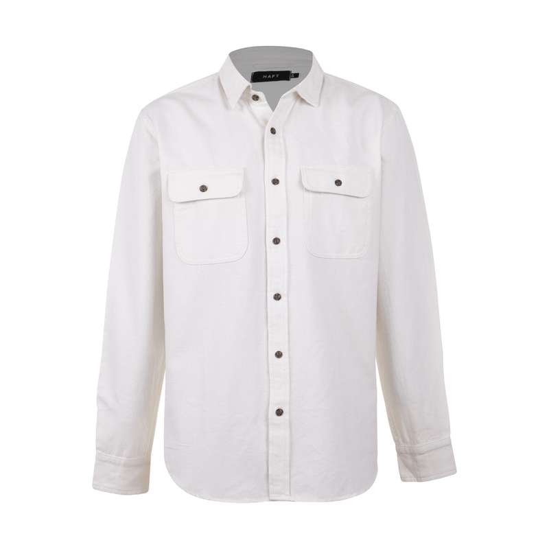 پیراهن آستین بلند مردانه هفت مدل 75462 رنگ سفید