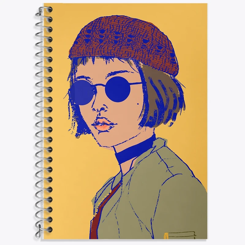 دفتر زبان 50 برگ خندالو مدل دو خط طرح ماتیلدا کد F581