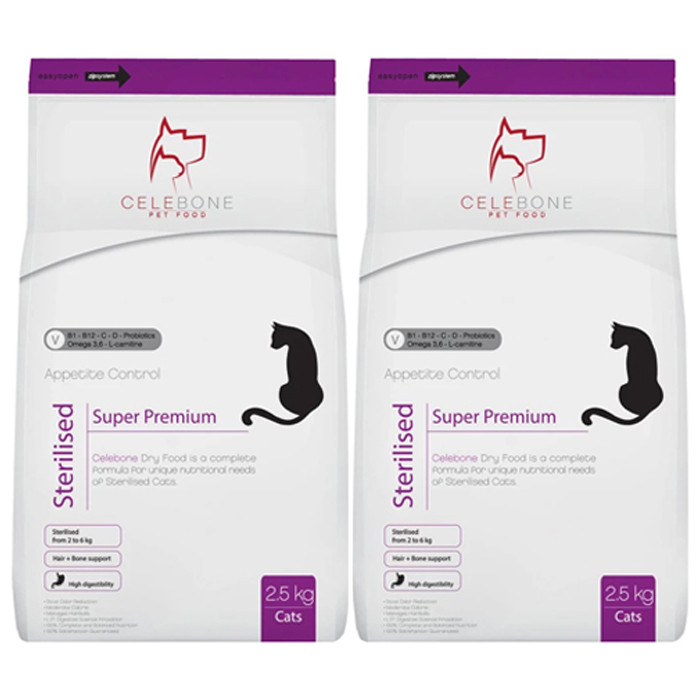 غذای خشک گربه سلبن مدل Sterilised کد 02 وزن 2500 گرم بسته 2 عددی