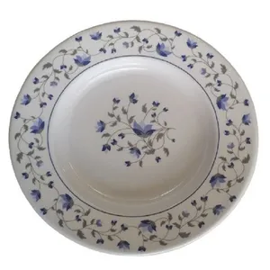 بشقاب خورش خوری مدل گل آذین طرح رویال کد 715 مجموعه سه عددی