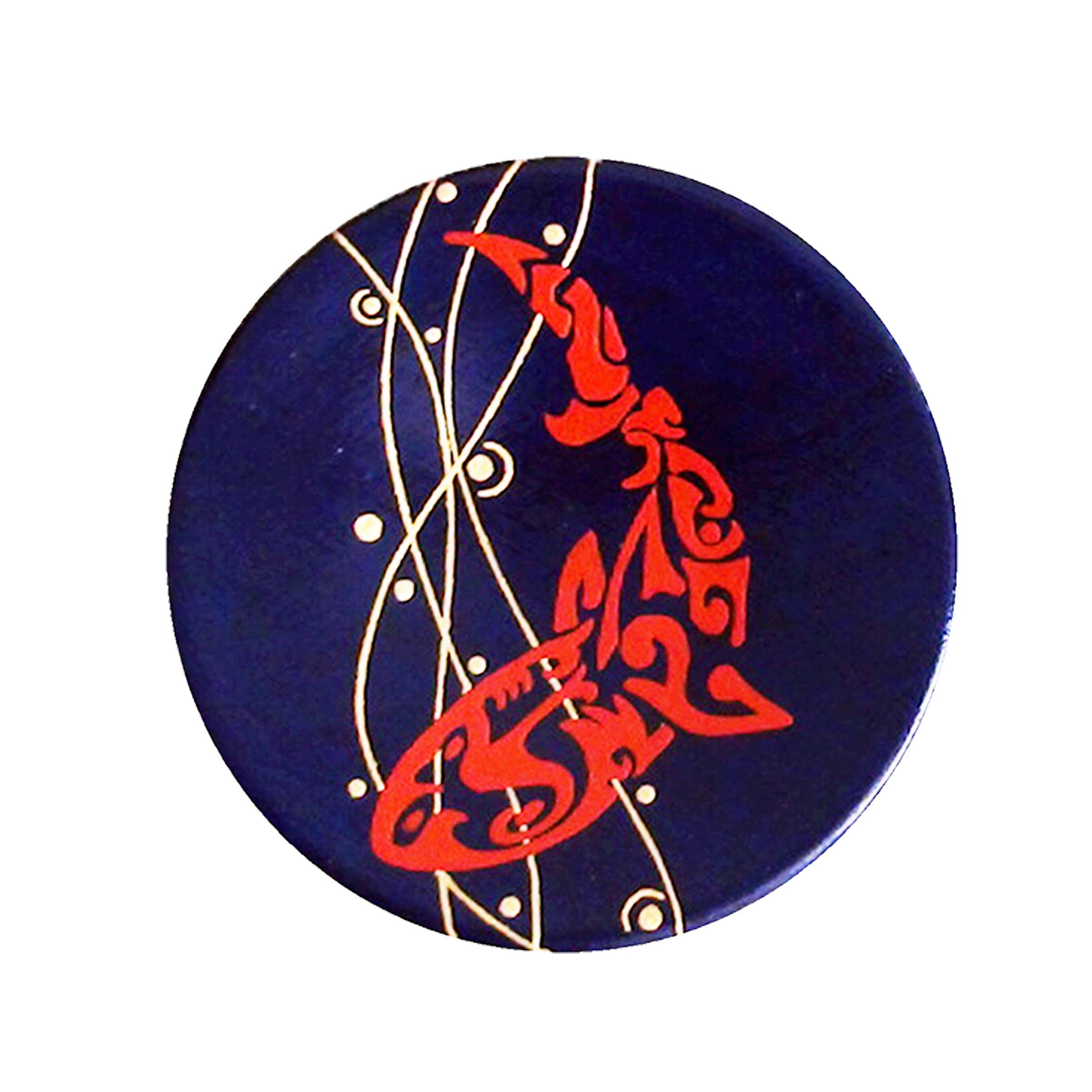 بشقاب دیوارکوب سفالی طرح ماهی کد S 042