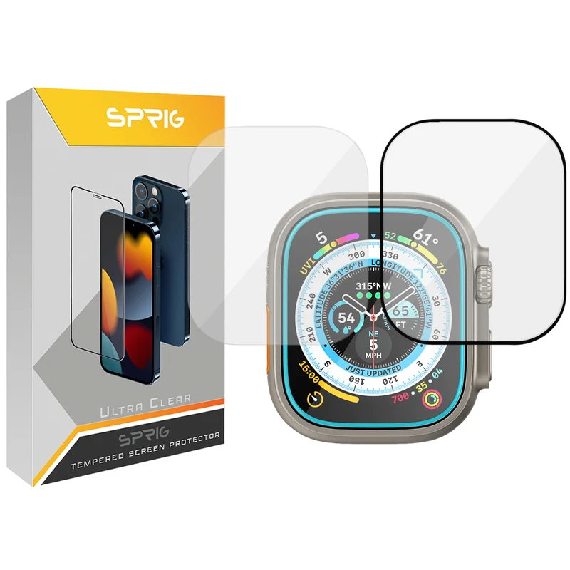 محافظ صفحه نمایش شیشه ای اسپریگ مدل SH-Pmma-SPG مناسب برای ساعت هوشمند هاینو تکو T92 Ultra Max / T93 Ultra max مجموعه دو عددی