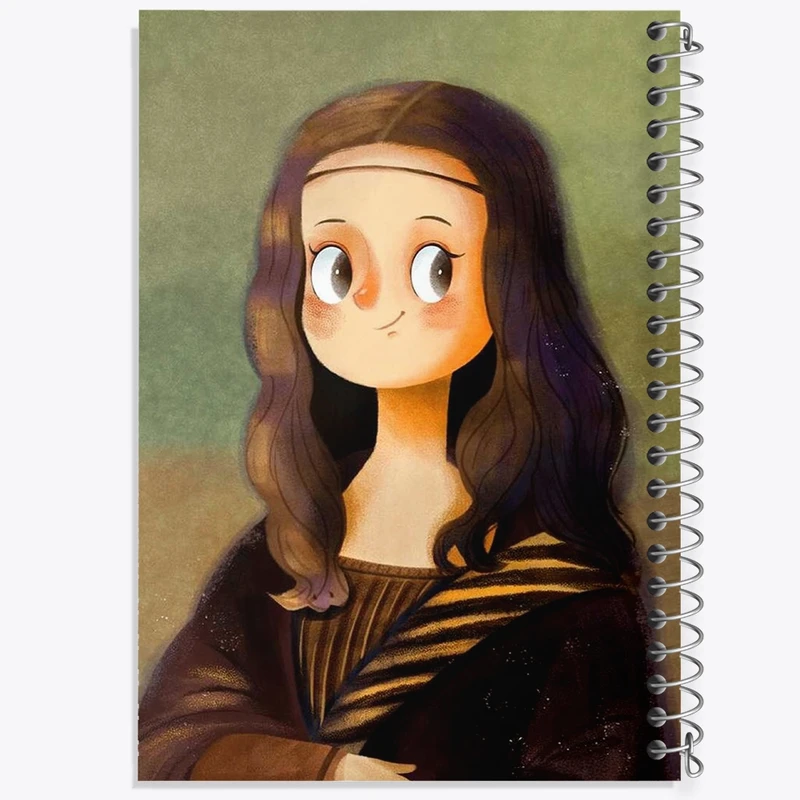 دفتر شطرنجی 50 برگ خندالو مدل مونالیزا کد F888