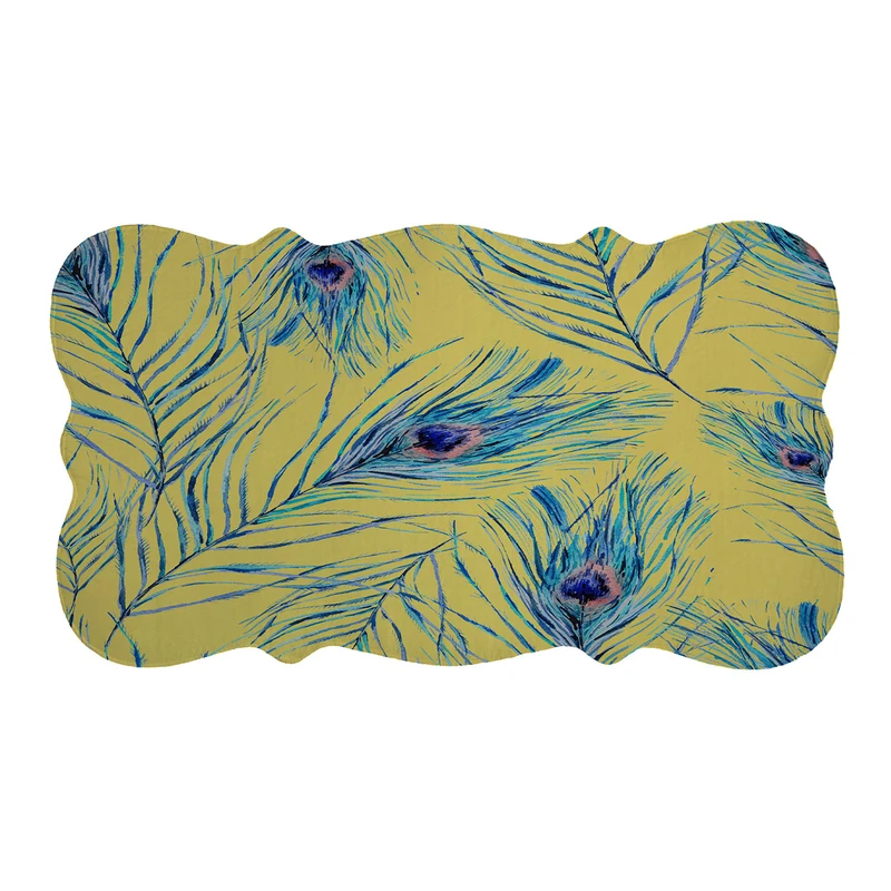 پادری مدل دالبر طرح پر طاووس کد 5927 سایز 110×60 سانتی متر