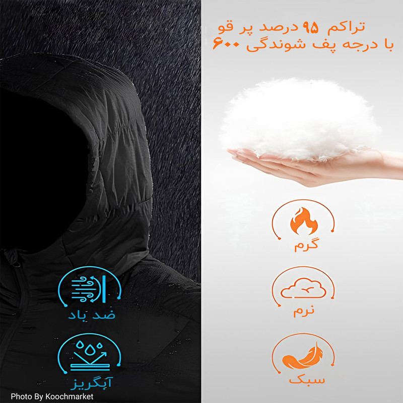 کاپشن کوهنوردی مردانه مدل پر لایت