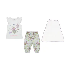 ست 3 تکه لباس دخترانه ال سی وایکیکی مدل W184399Z4-FWW-LIGHTPINKPRINTED