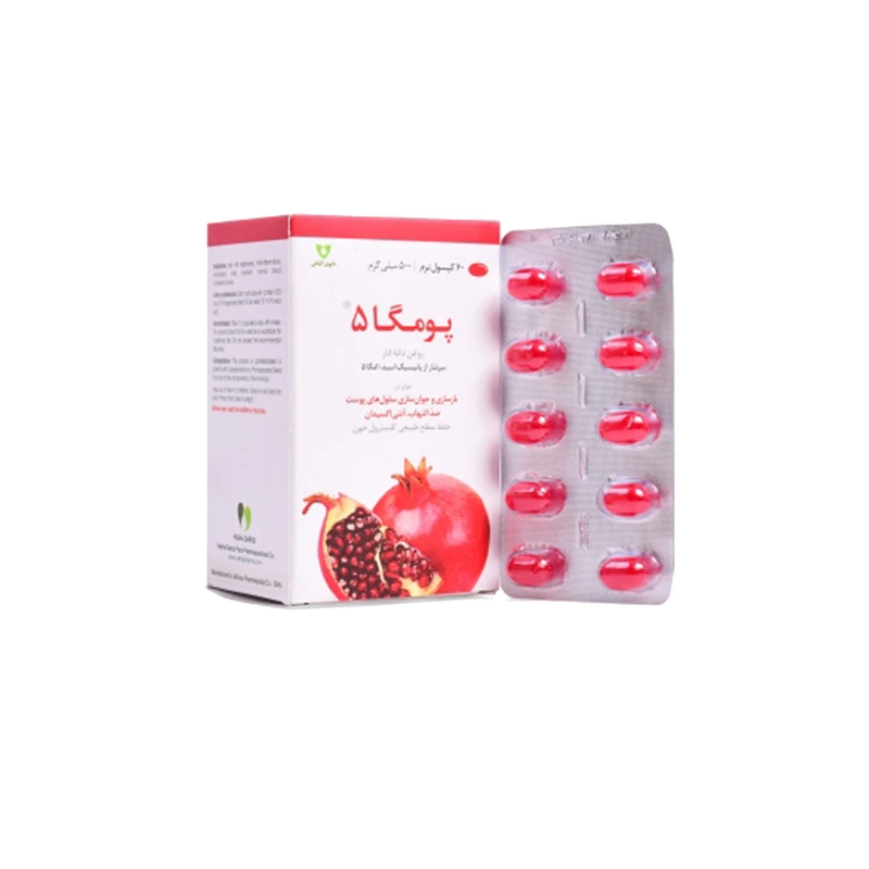 سافت ژل پومگا 5 وشا دارو بسته 60 عددی