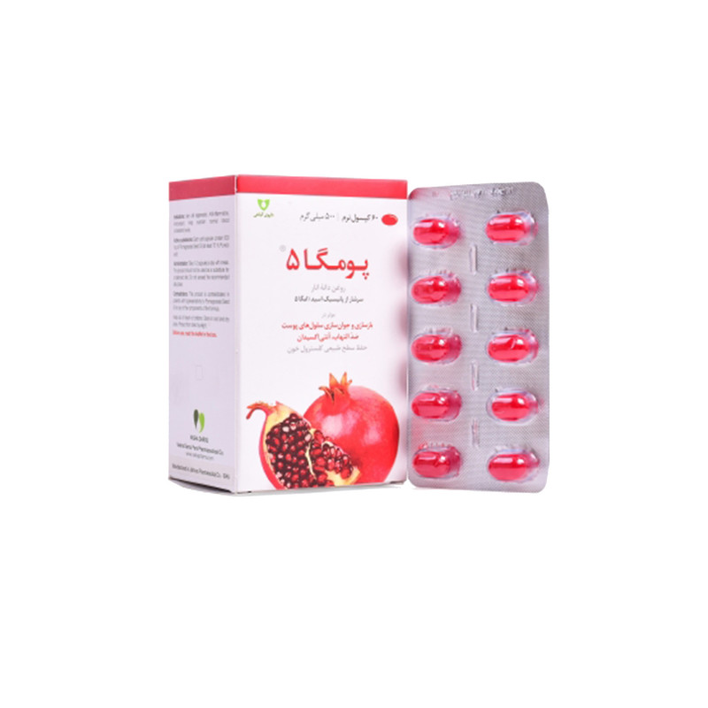 سافت ژل پومگا 5 وشا دارو بسته 60 عددی