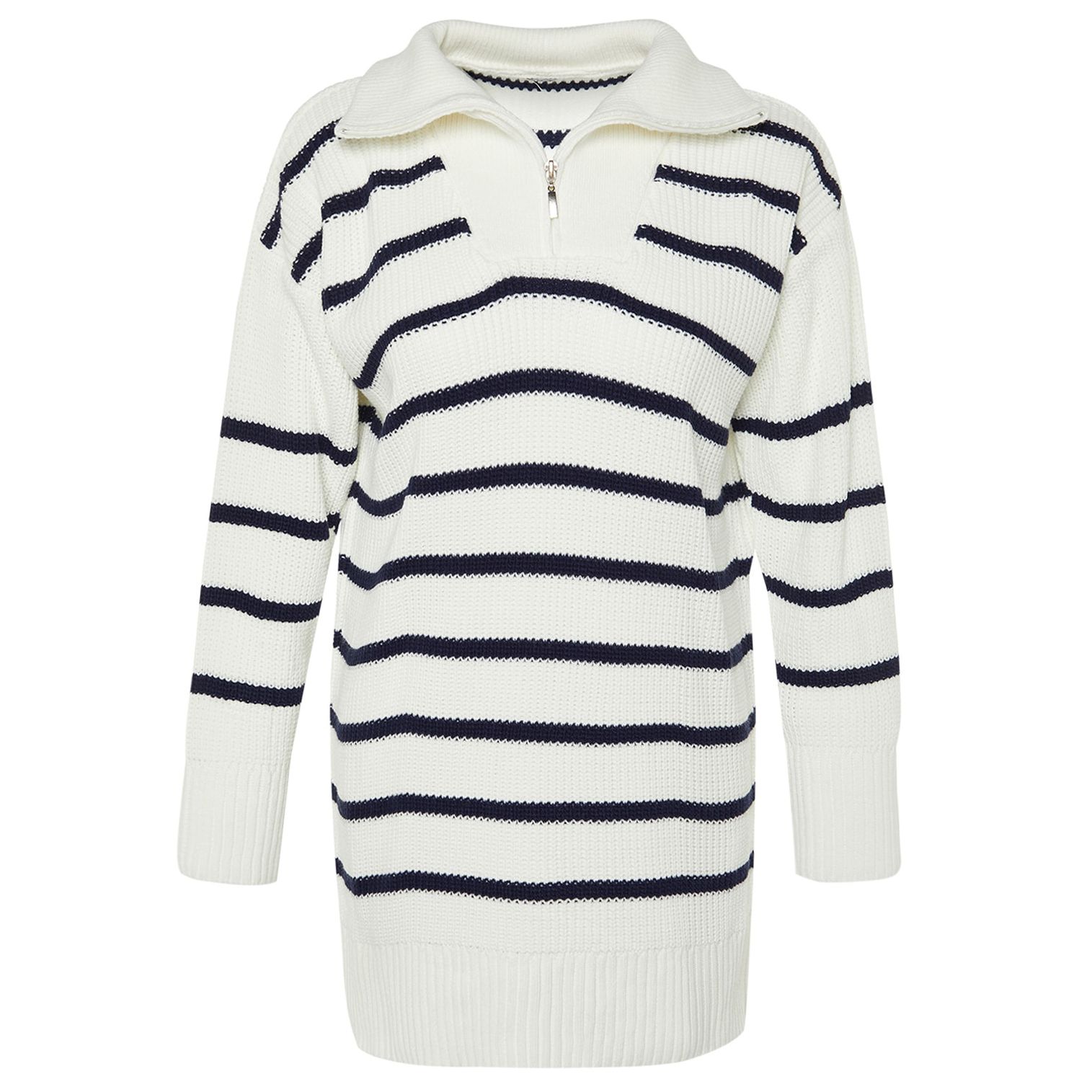 پلیور یقه برگردان زنانه مدل 663775761 طرح ترندیول -  - 4