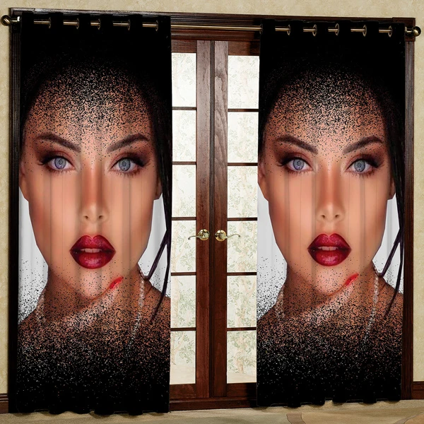 پرده مدل چاپی هازان پانچی کد 203 سایز 200x140 سانتی متر