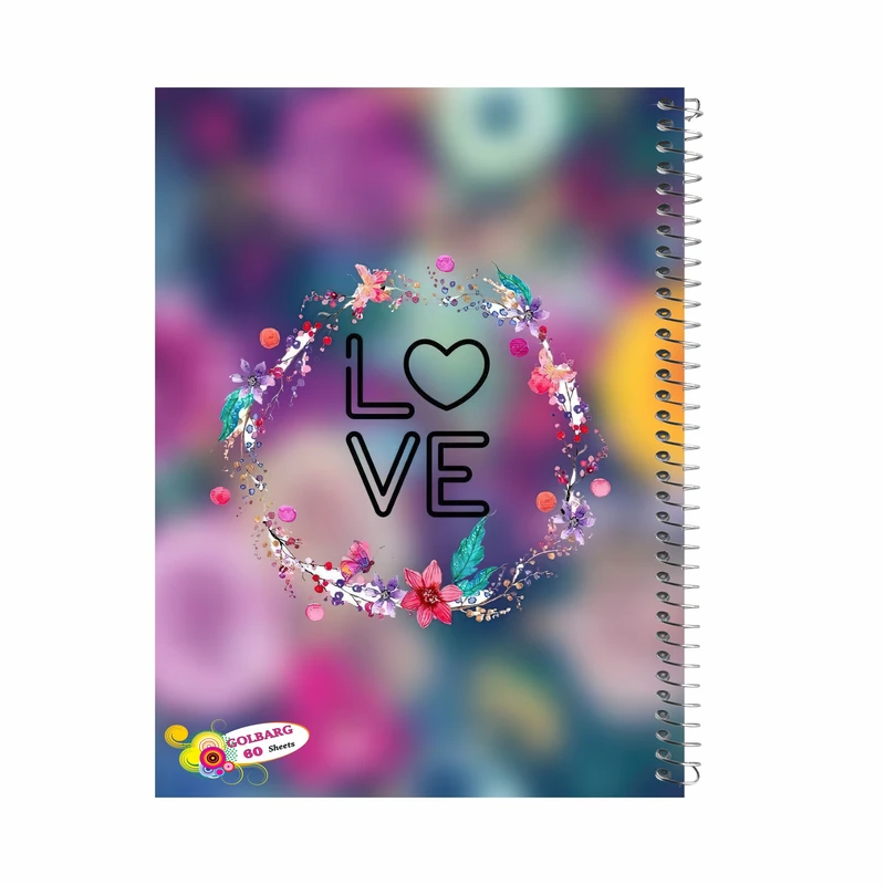 دفتر مشق 60 برگ گلبرگ مدل کلاسیک کد 1743