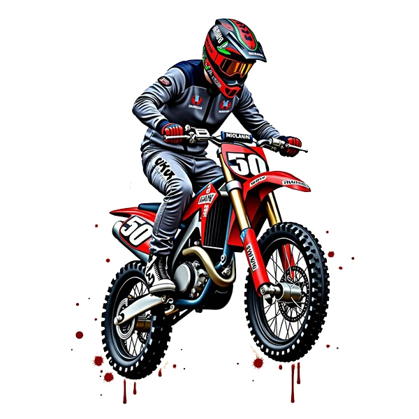 استیکر پارچه و لباس پاد آفرین طرح موتورسیکلت کد 614