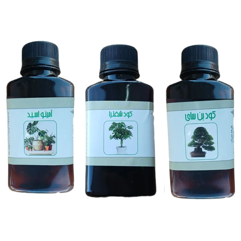 کود مایع امینو اسید و بن سای و شفلرا مدل life drop حجم 110 میلی لیتر بسته 3 عددی