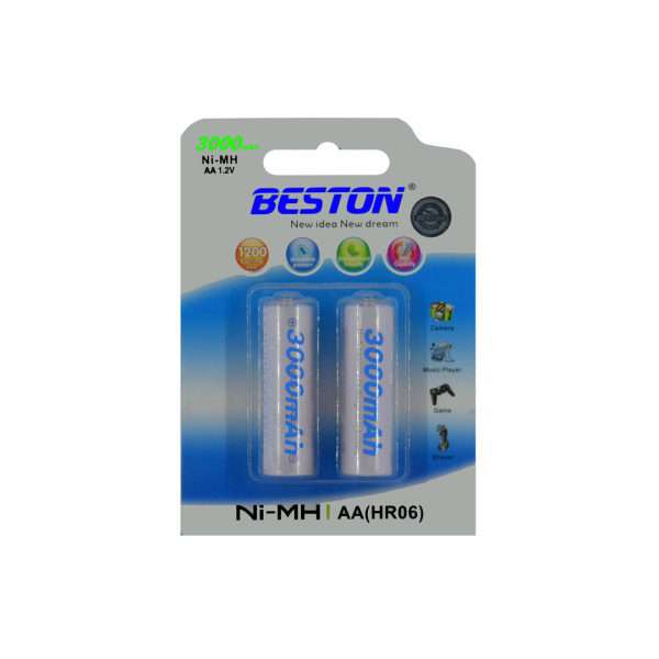  باتری قلمی قابل شارژ بستون مدل hr06 بسته دو عددی 
