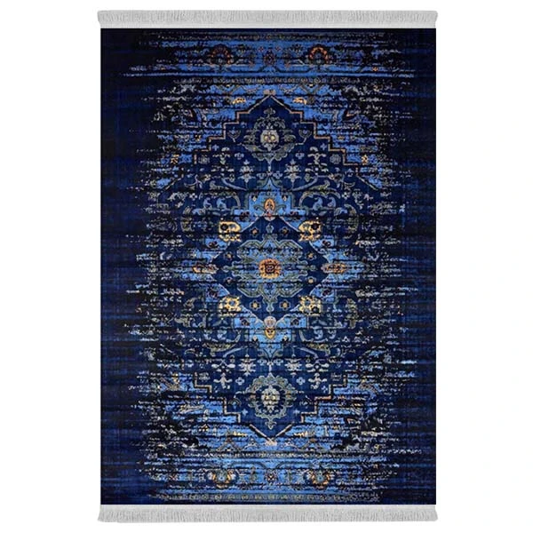 فرش پارچه‌ای دفه مدل فرشینه هازان مخمل طرح فانتزی کد 3120