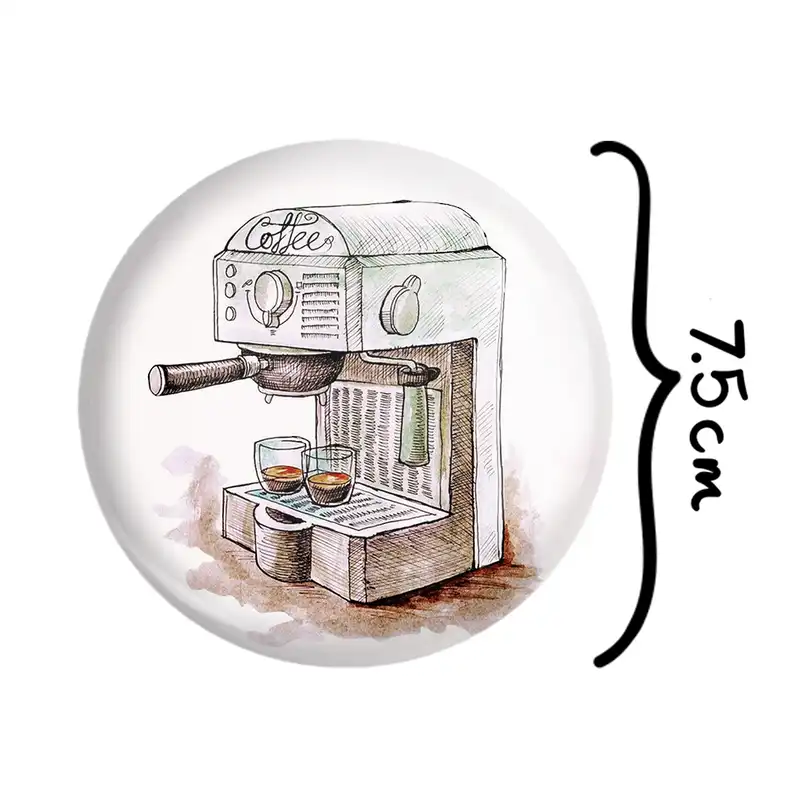 آینه جیبی خندالو طرح دستگاه قهوه ساز مدل تاشو کد 27617