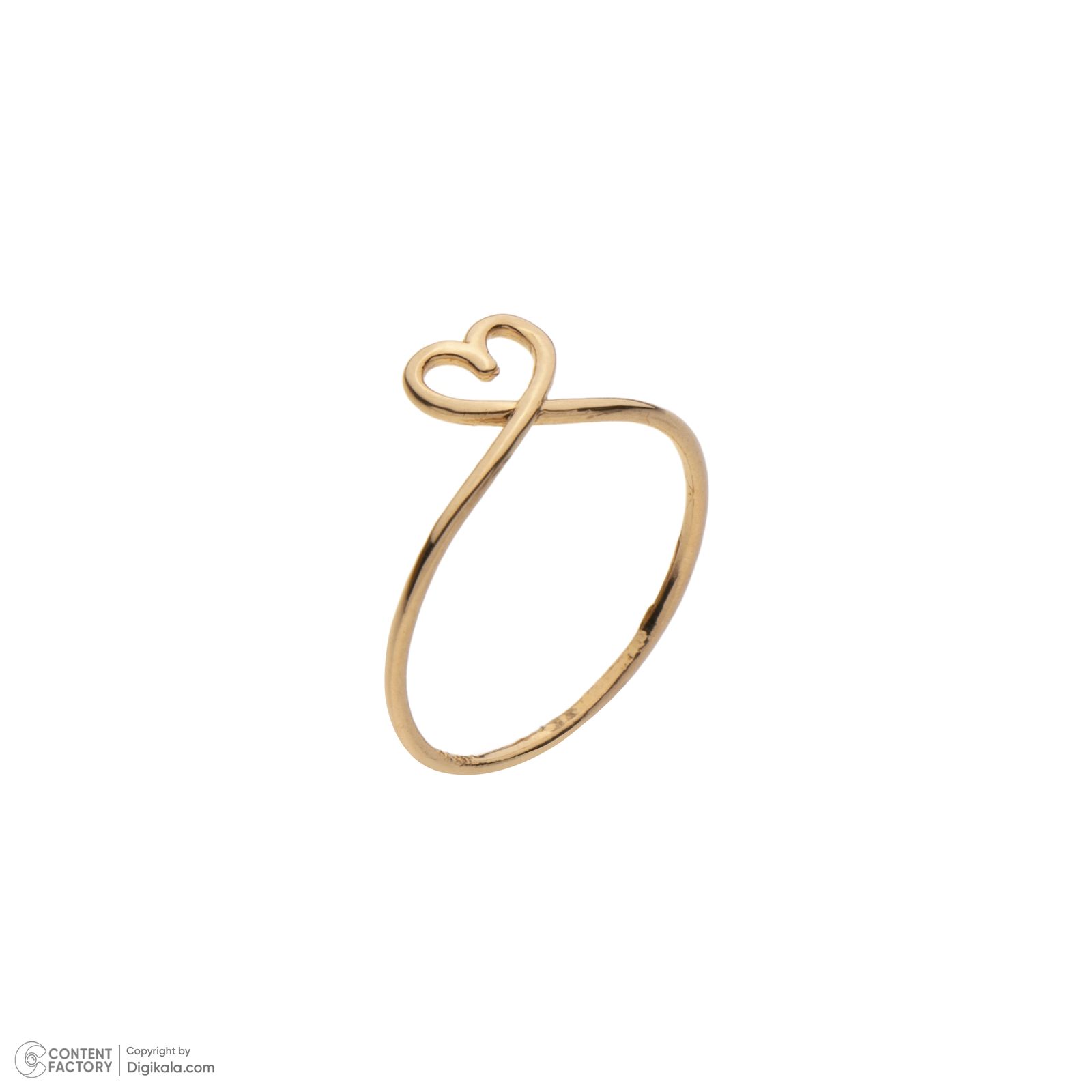 انگشتر طلا 18 عیار زنانه گلدم مدل قلب R-3070004 -  - 5