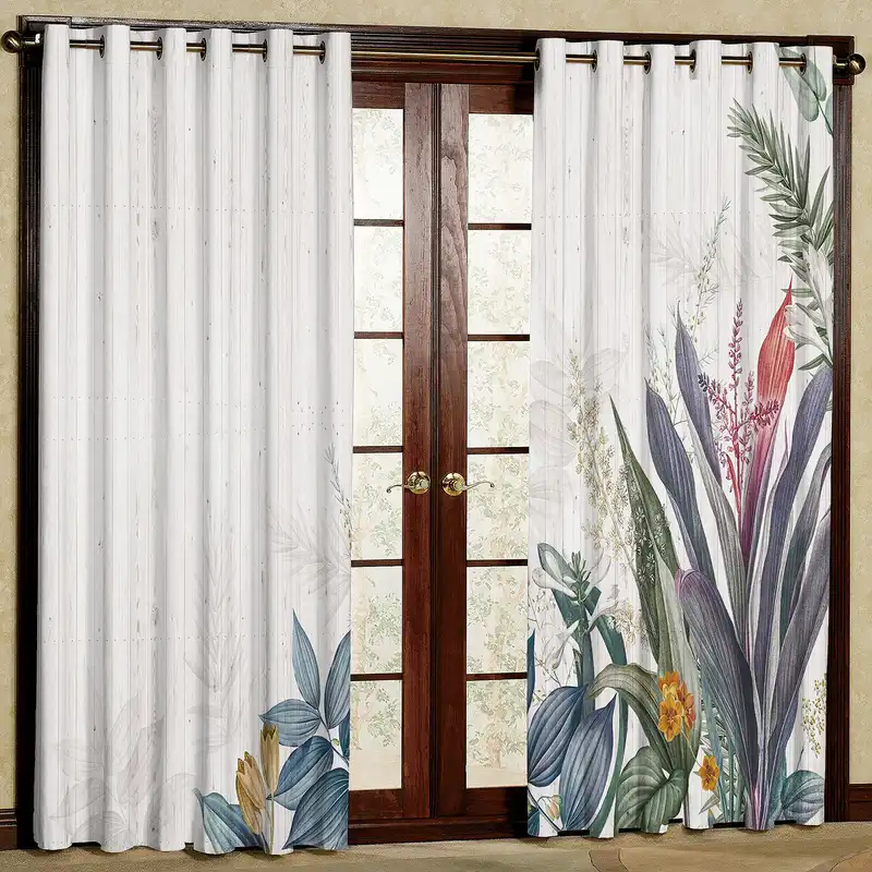 پرده مدل برگ مخمل پانچی کد 2675 سایز 200x140 سانتی متر