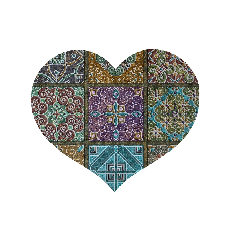 پادری مدل قلب طرح کلاسیک کد 5264 سایز 90x90 سانتی متر 