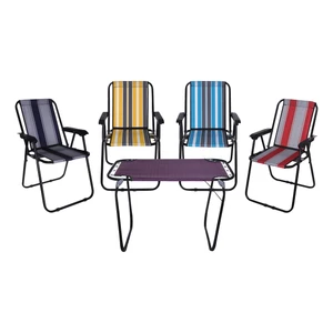 میز و صندلی سفری تاشو 4 نفره مدل xp555 مجموعه 5 عددی