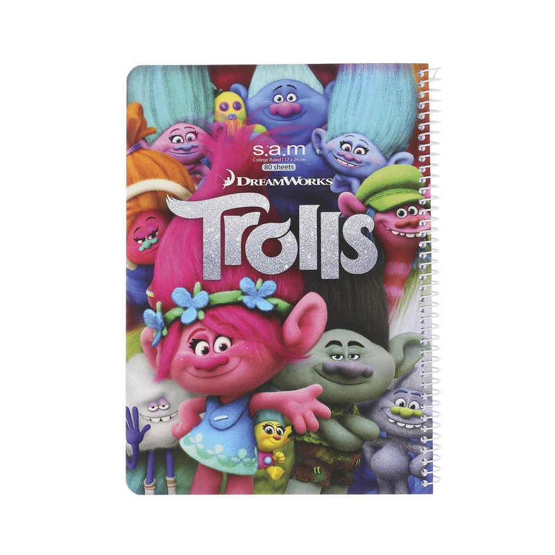 دفتر مشق 100 برگ سم طرح Trolls
