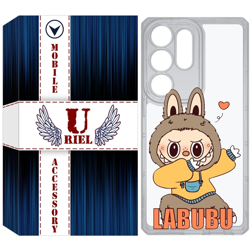 کاور یوریل مدل Clear کد 104 طرح لبوبو Labubu مناسب برای گوشی موبایل سامسونگ Galaxy S25 Ultra