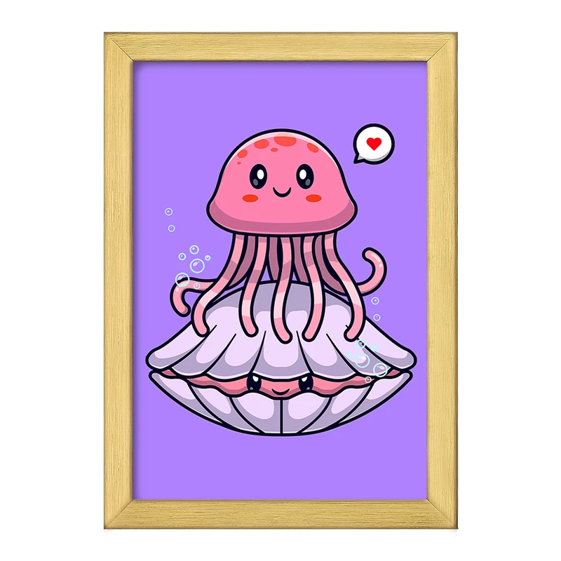 تابلو خندالو طرح حیوانات بامزه عروس دریایی کد 29704