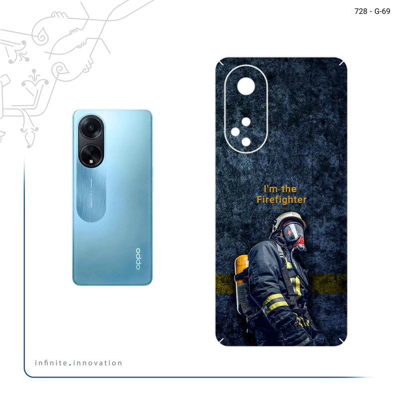 برچسب پوششی ماهوت مدل Firefighter مناسب برای گوشی موبایل اپو A98