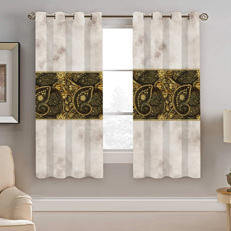 پرده نیروانا طرح سنتی مدل هازان کد 9046 سایز 140×200 سانتی متر