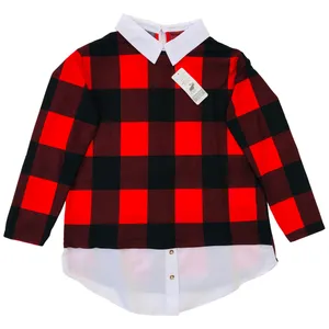 بلوز آستین بلند زنانه مدل چهارخانه