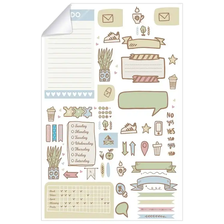 برچسب مدل اسکرپ بوک طرح نوت