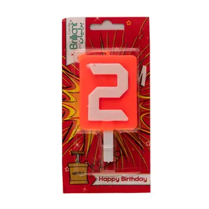 شمع تولد برلیان طرح عدد 2 کد 8