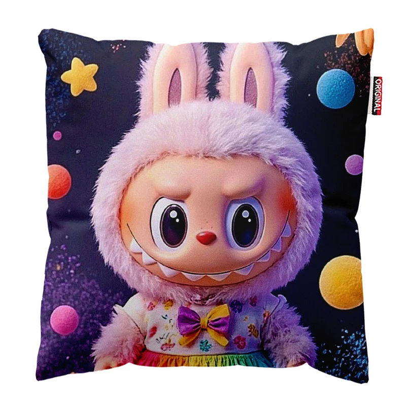 کوسن پاد آفرین طرح لبوبو  کد 154سایز 30*30 سانتی متر