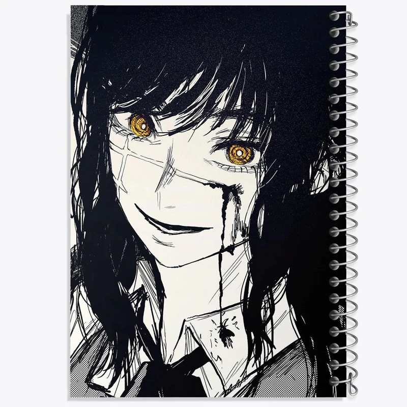 دفتر مشق 50 برگ خندالو مدل میتاکا انیمه مرد اره ای Chainsaw Man کد 23212