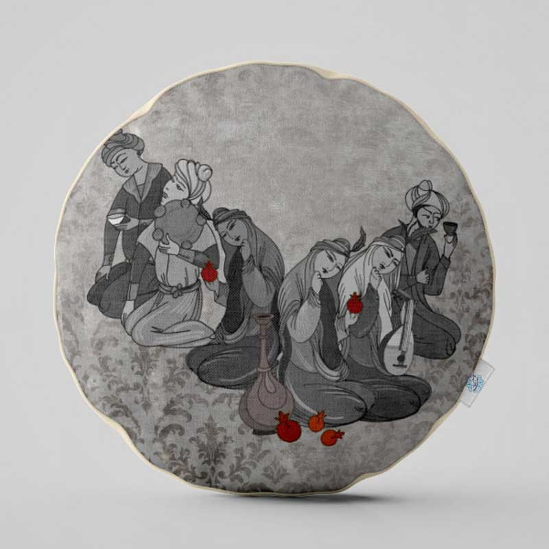کوسن شمسه نگار مدل دایره انار کد B113