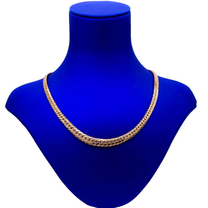 گردنبند طلا 18 عیار زنانه مدل حصیری کونیک گردنبند طلا 18 عیار زنانه مدل حصیری کونیک