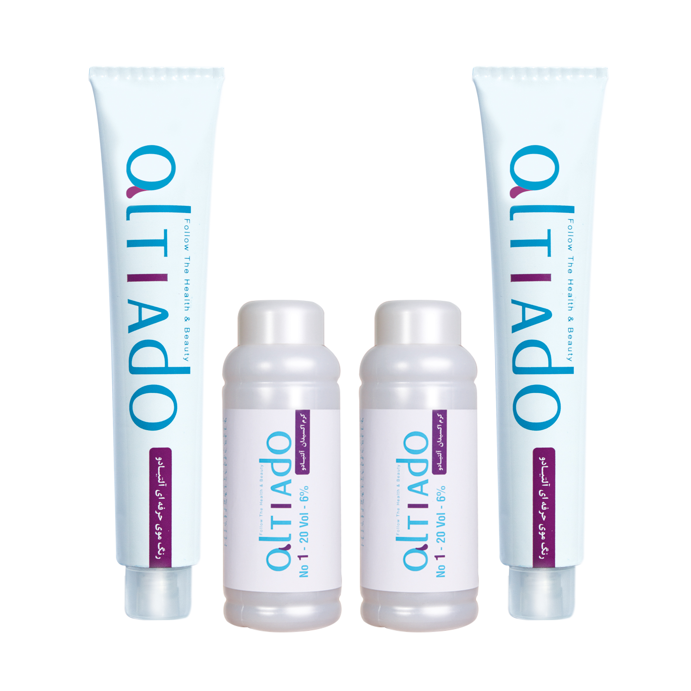 کیت رنگ مو آلتیادو شماره 7.6 حجم 100 میلی لیتر رنگ قرمز بلوند متوسط مجموعه 2 عددی