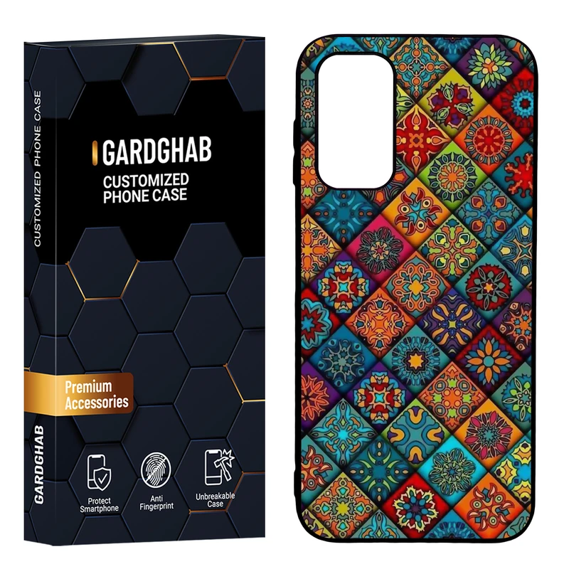 کاور گارد قاب مدل پشت گلس هنری مناسب برای گوشی موبایل سامسونگ Galaxy A14