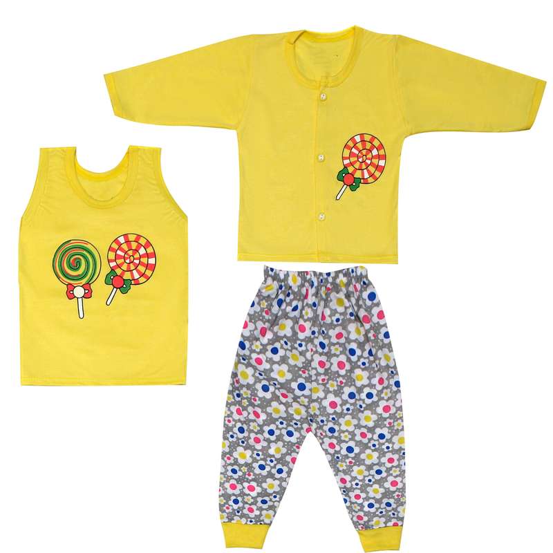ست 3 تکه لباس نوزادی مدل CANDY