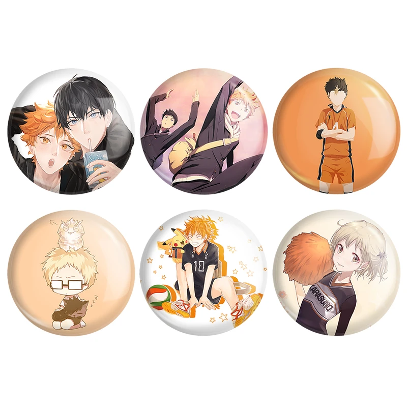 مگنت خندالو طرح انیمه هایکیو Haikyu کد 983B مجموعه 6 عددی
