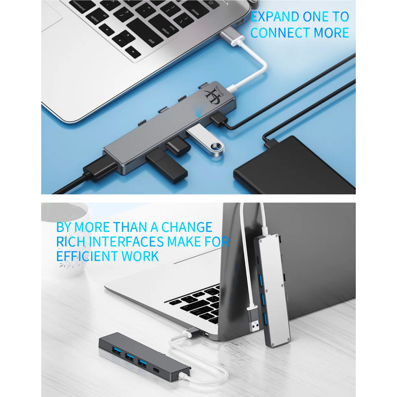 هاب 4 پورت USB 3.0 هارمن مدل HR-USBC3000