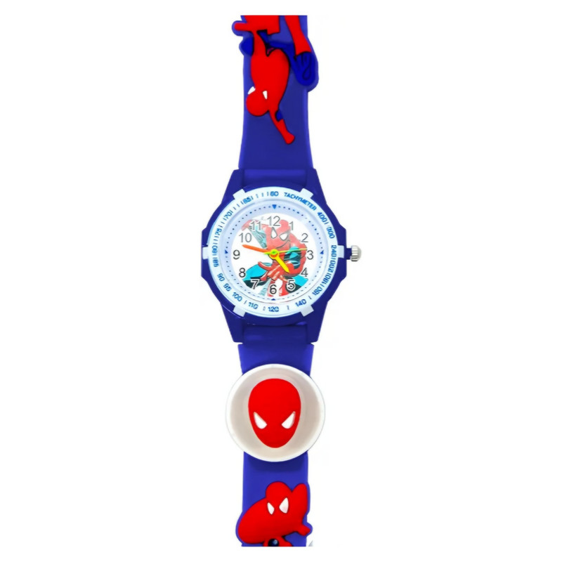 ساعت مچی عقربه ای پسرانه مدل چراغدار بند سیلیکونی ضد حساسیت طرح مرد عنکبوتی کد 3 ساعت مچی عقربه ای پسرانه مدل چراغدار بند سیلیکونی ضد حساسیت طرح مرد عنکبوتی کد 3