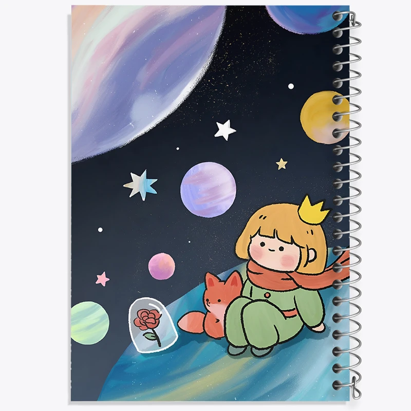 دفتر ژورنال نویسی 50 برگ خندالو مدل نقطه ای طرح شازده کوچولو کد N4183