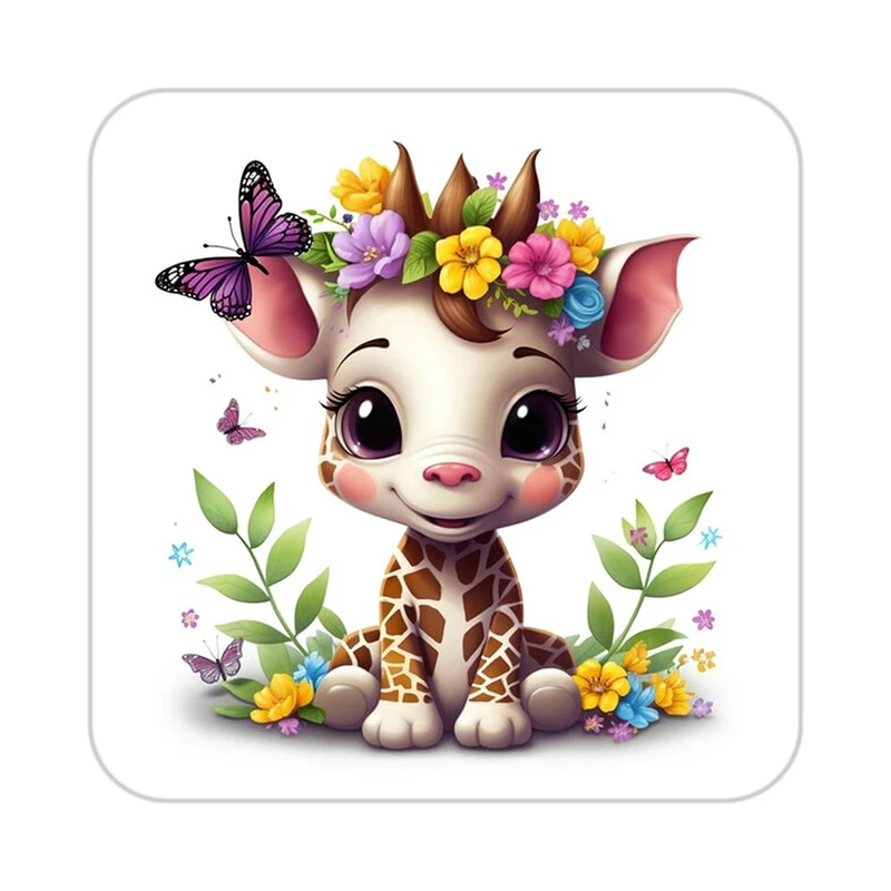 زیر لیوانی کاکتی طرح حیوانات کارتونی مدل mp27655