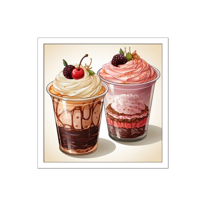 تابلو نوری بکلیت طرح کافی شاپ شیک شکلات مدل W-MID-18706