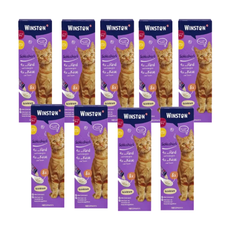 بستنی گربه وینستون مدل گوشت و پنیر مجموعه 9 عددی