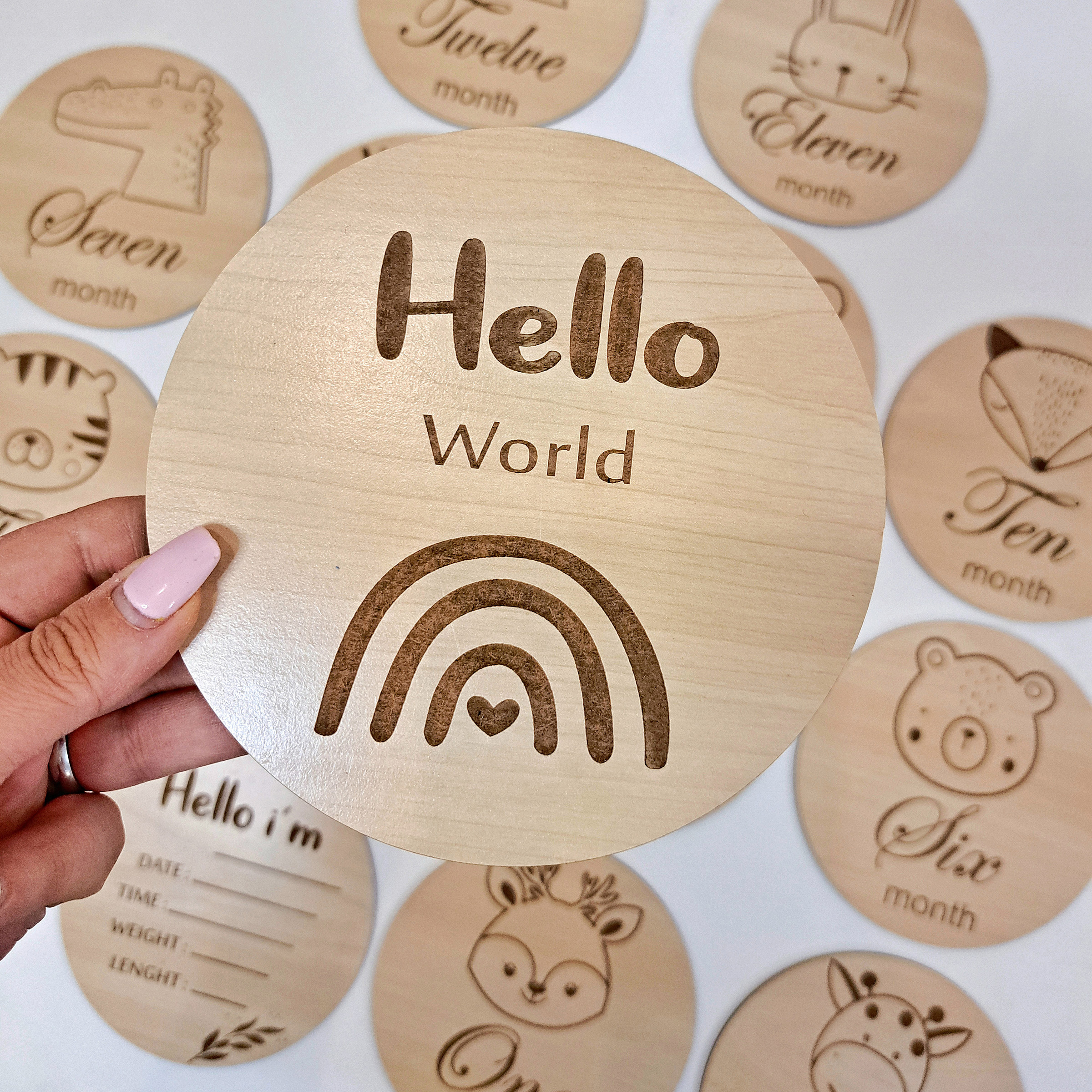 استند ماهگرد کودک طرح حیوانات جنگل بسته 14 عددی