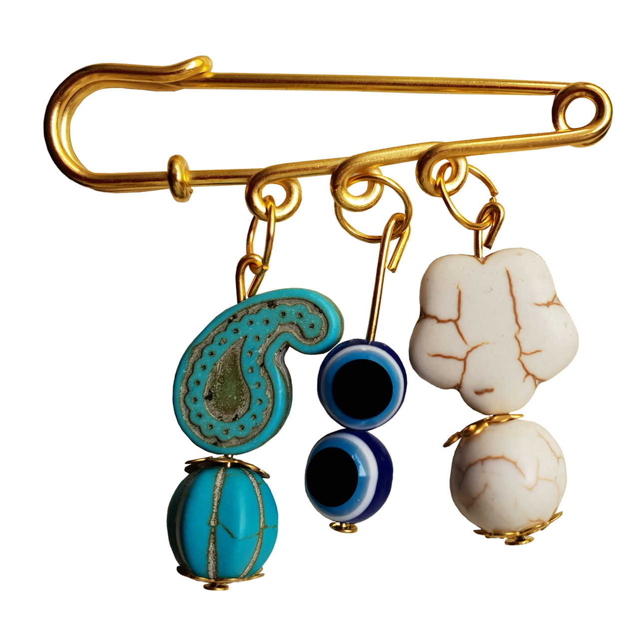 سنجاق سینه دخترانه طرح چشم نظر مدل N6