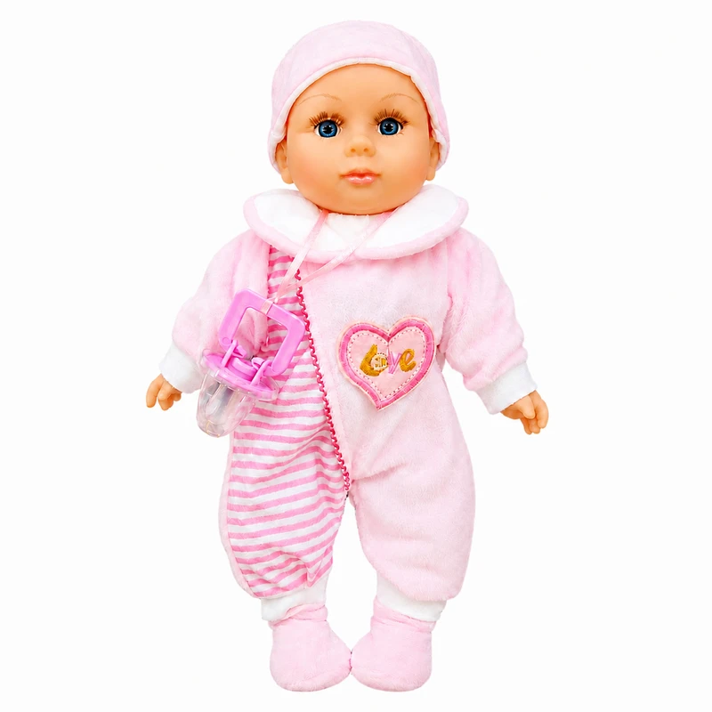 عروسک مدل موزیکال کد E021 نوزاد ارتفاع 33 سانتی متر