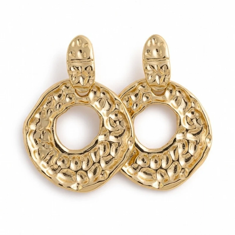 گوشواره آویز زنانه مدل گرد مینیمال